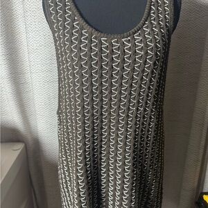 Zara Brown and White Knit Top